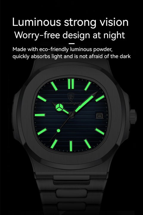 POEDAGAR 613 Men's Luxury Watch | Waterproof Luminous Quartz-41mm